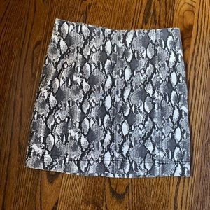 snake skin mini skirt